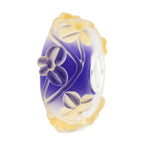 Elfbeads Beige Blue Flowertwig Frost  glass Bead by The Alternative Bead. Your official Elfbeads Retailer from Germany