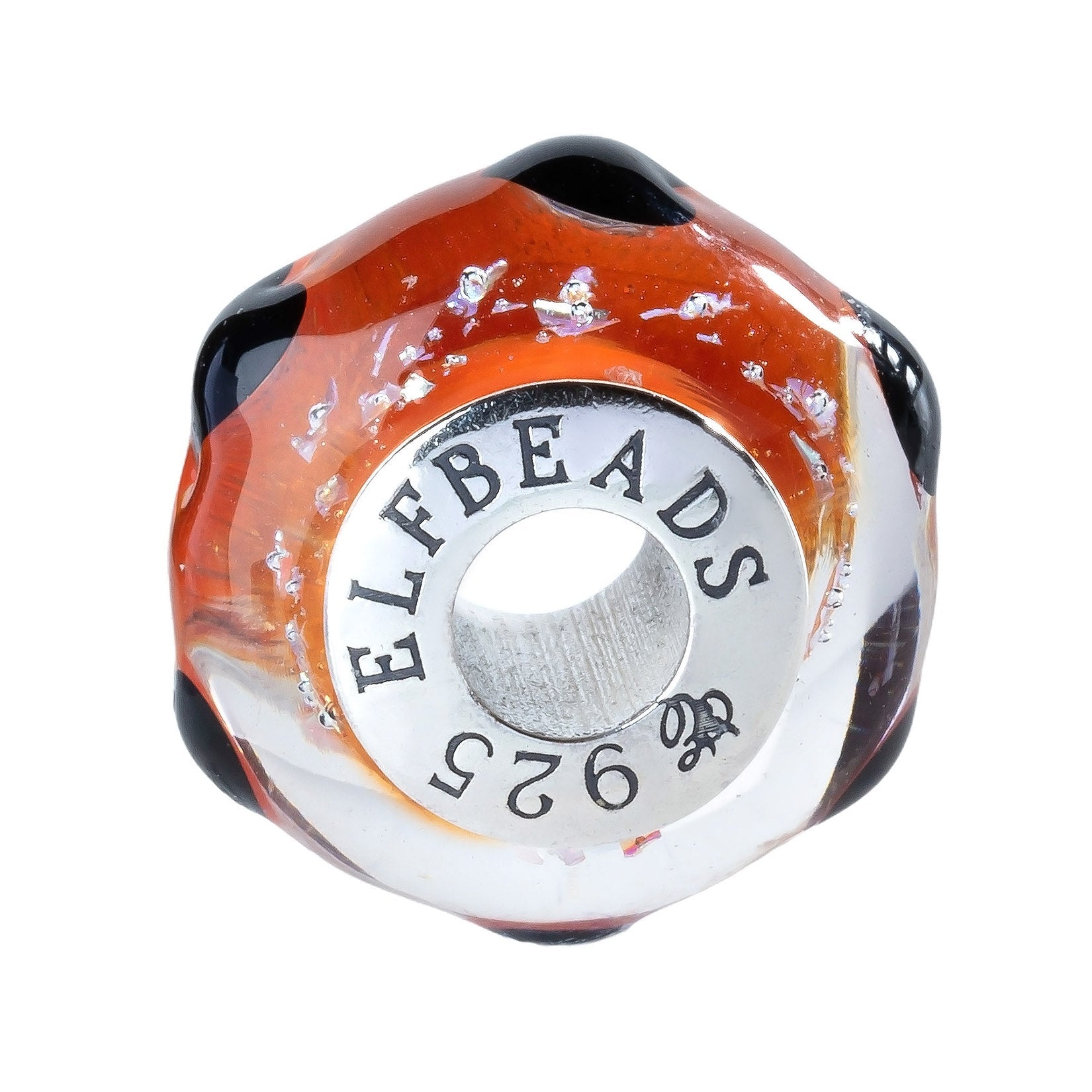 Elfbeads Betty Black Hearts  glass Bead by The Alternative Bead. Your official Elfbeads Retailer from Germany