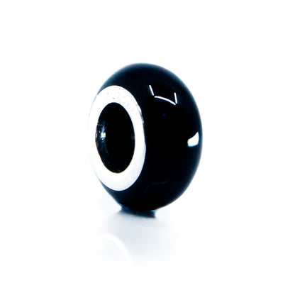 The Alternative Bead: Aurora Charm - Black Universal Enamel Stopper Sterling Silver Charm Picture 1