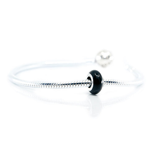Aurora Charm Black Universal Enamel Stopper black sterling-silver; enamel Stopper by The Alternative Bead. Your official Aurora Charm Retailer from Germany
