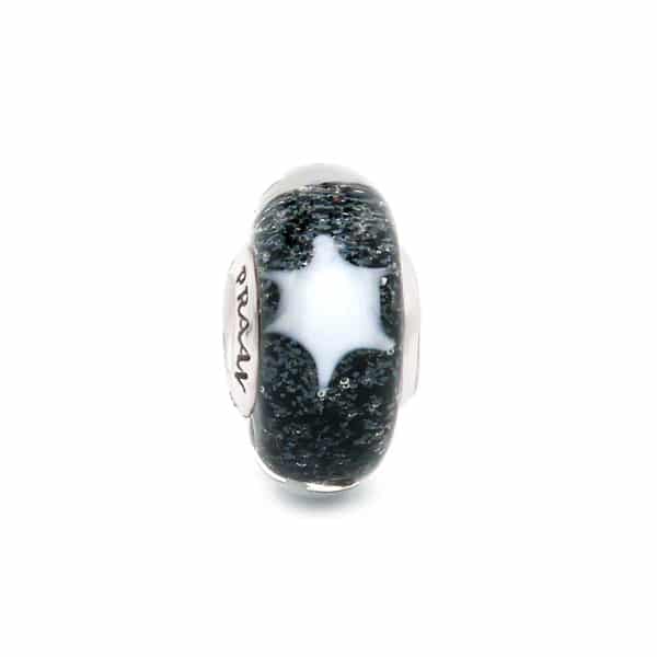 Praan Hex Star black; white glass Bead by The Alternative Bead. Your official Praan Retailer from Germany