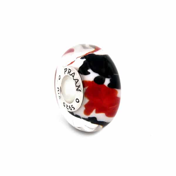 Praan Koi Fish black; white; red glass Bead by The Alternative Bead. Your official Praan Retailer from Germany