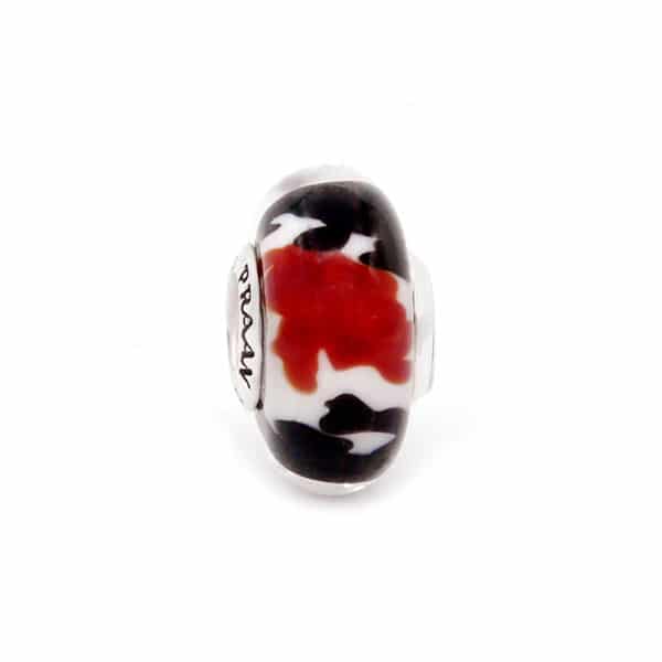 Praan Koi Fish black; white; red glass Bead by The Alternative Bead. Your official Praan Retailer from Germany