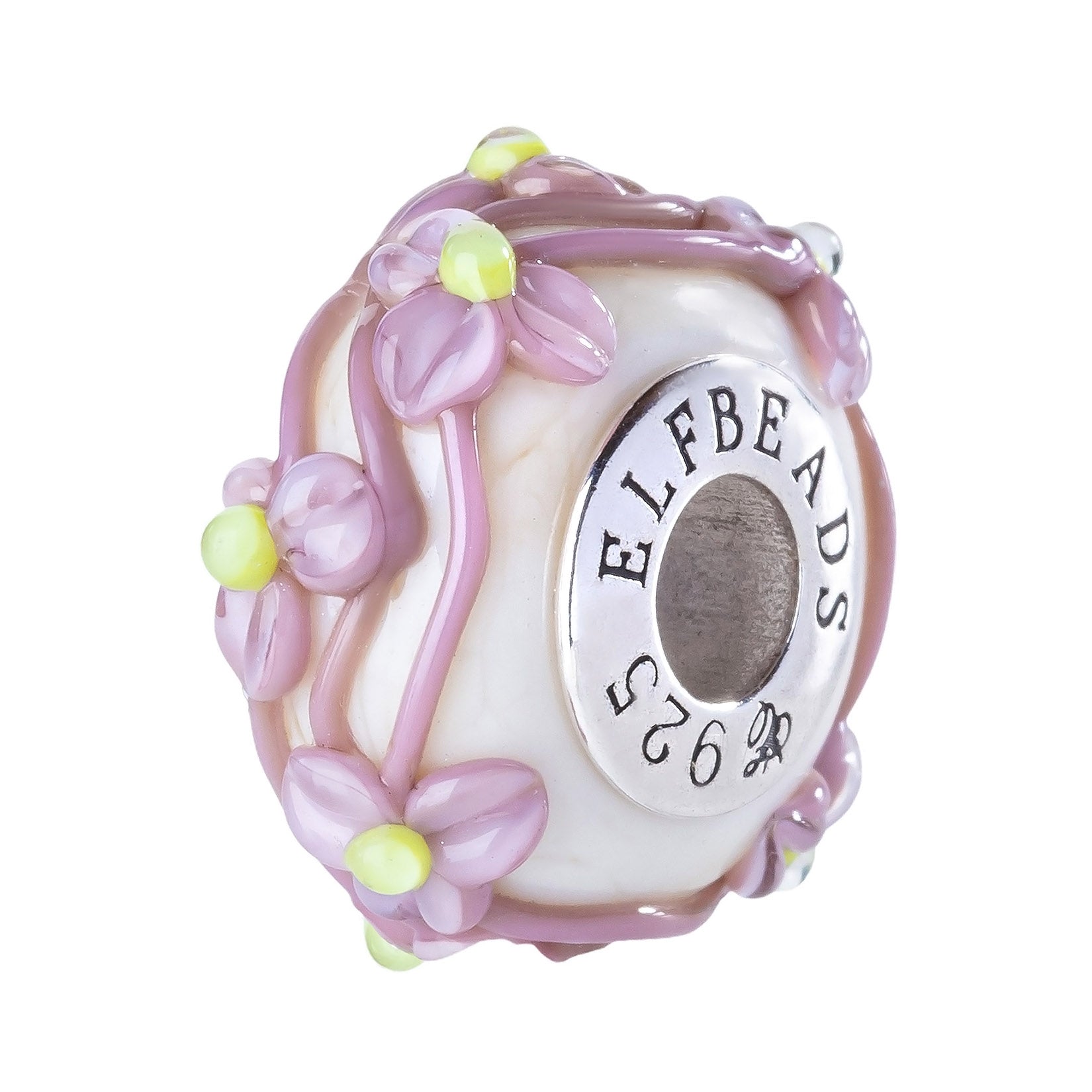 Elfbeads Blackberry Lime Caramel Flowertwig  glass Bead by The Alternative Bead. Your official Elfbeads Retailer from Germany