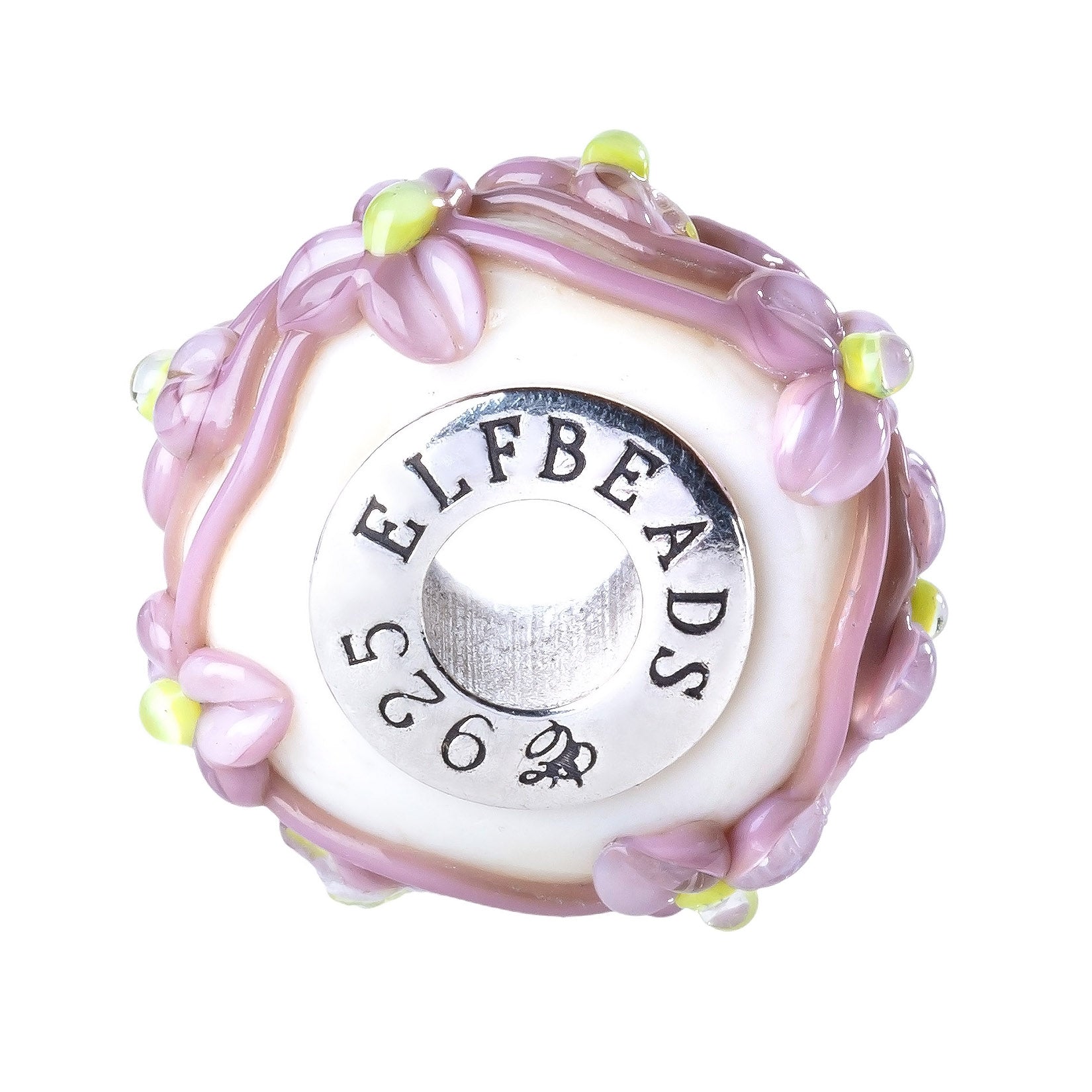 Elfbeads Blackberry Lime Caramel Flowertwig  glass Bead by The Alternative Bead. Your official Elfbeads Retailer from Germany