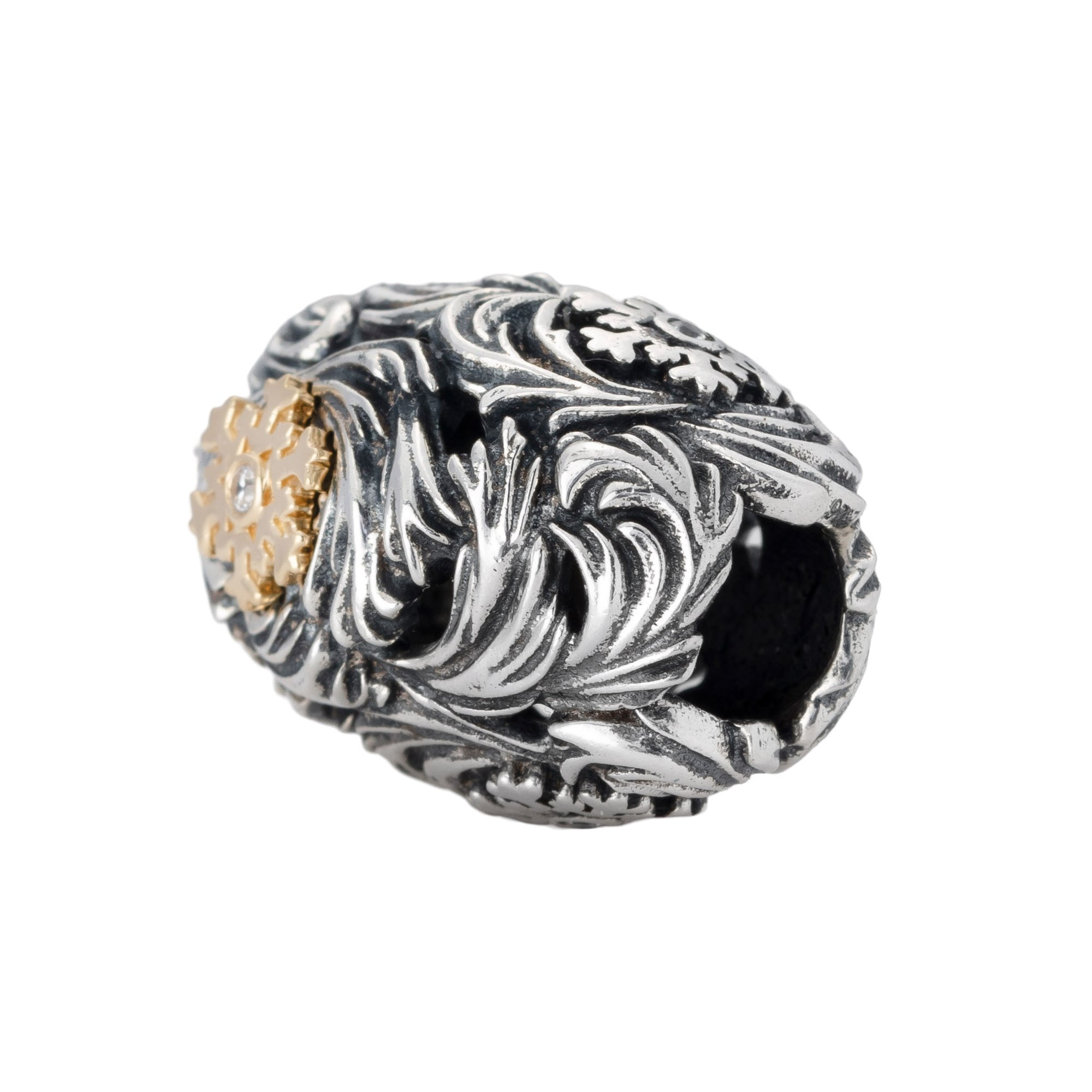 Elfbeads Blizzard Gems Barrel Two-Tone silver sterling-silver Bead by The Alternative Bead. Your official Elfbeads Retailer from Germany