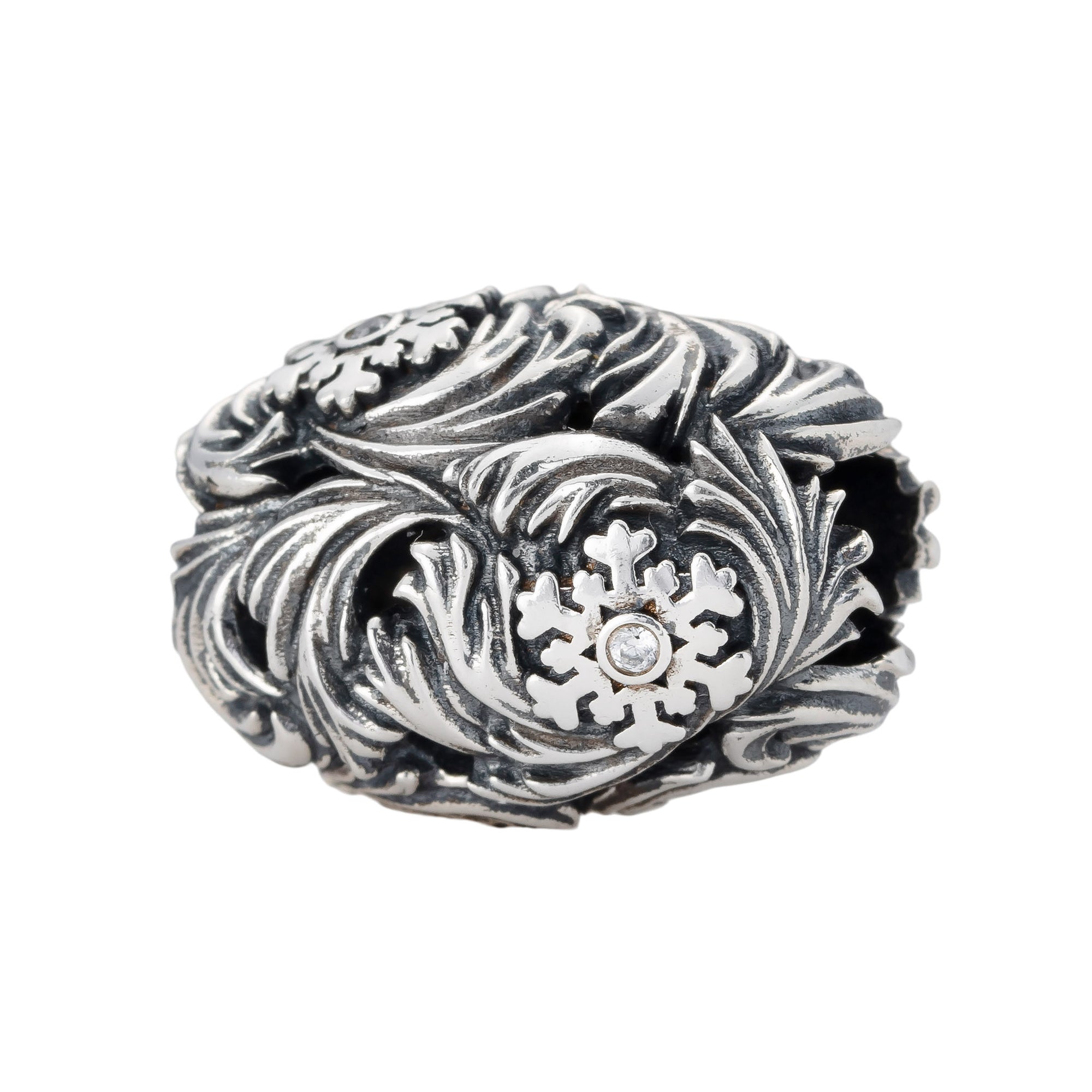 Elfbeads Blizzard Gems Barrel Two-Tone silver sterling-silver Bead by The Alternative Bead. Your official Elfbeads Retailer from Germany