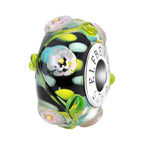 Elfbeads Bloom Sonata black; floral glass Bead by The Alternative Bead. Your official Elfbeads Retailer from Germany