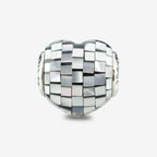 Praan Blue Steel Mother Of Pearl Heart Charm silver mother-of-pearl Bead by The Alternative Bead. Your official Praan Retailer from Germany