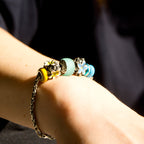 Aurora Charm Bora Bora Island Blue Sea Glass Bead silver; blue sterling-silver; glass Bead by The Alternative Bead. Your official Aurora Charm Retailer from Germany