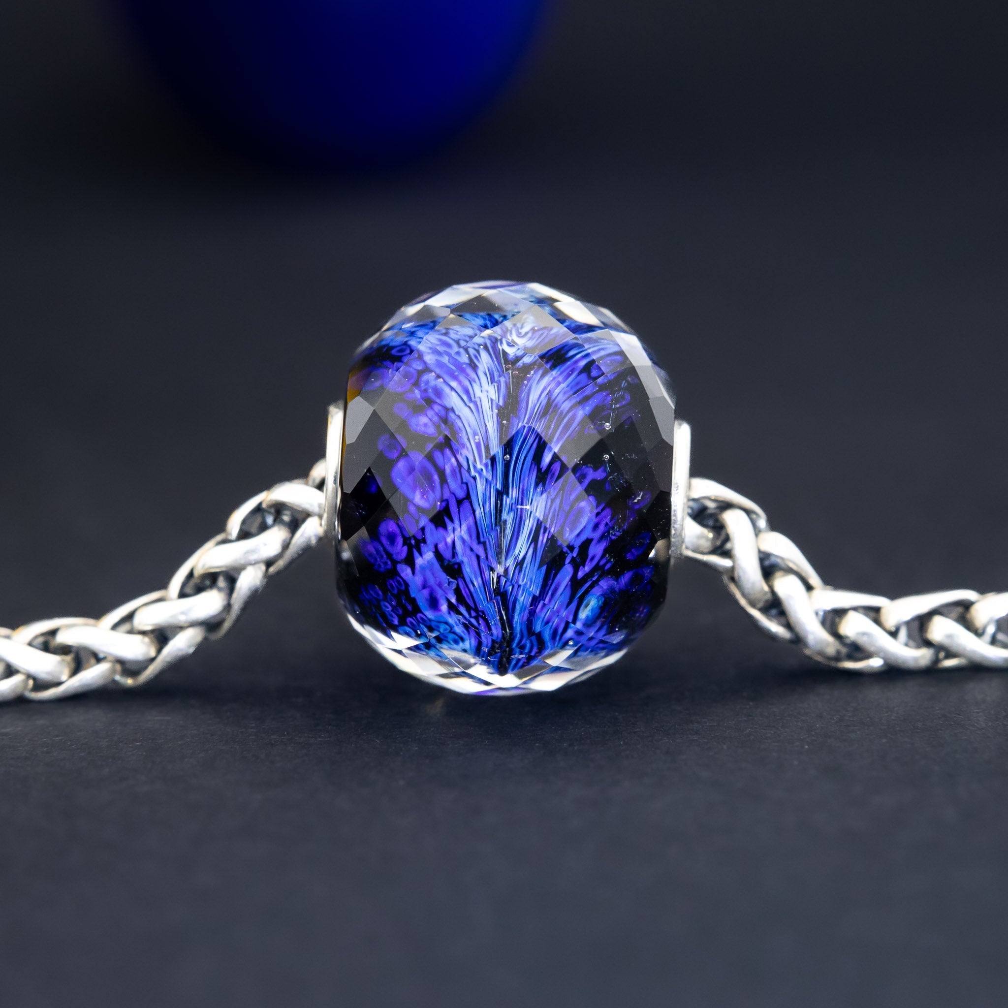 Elfbeads Blue Galaxy World Fractal  sterling-silver; glass Bead by The Alternative Bead. Your official Elfbeads Retailer from Germany