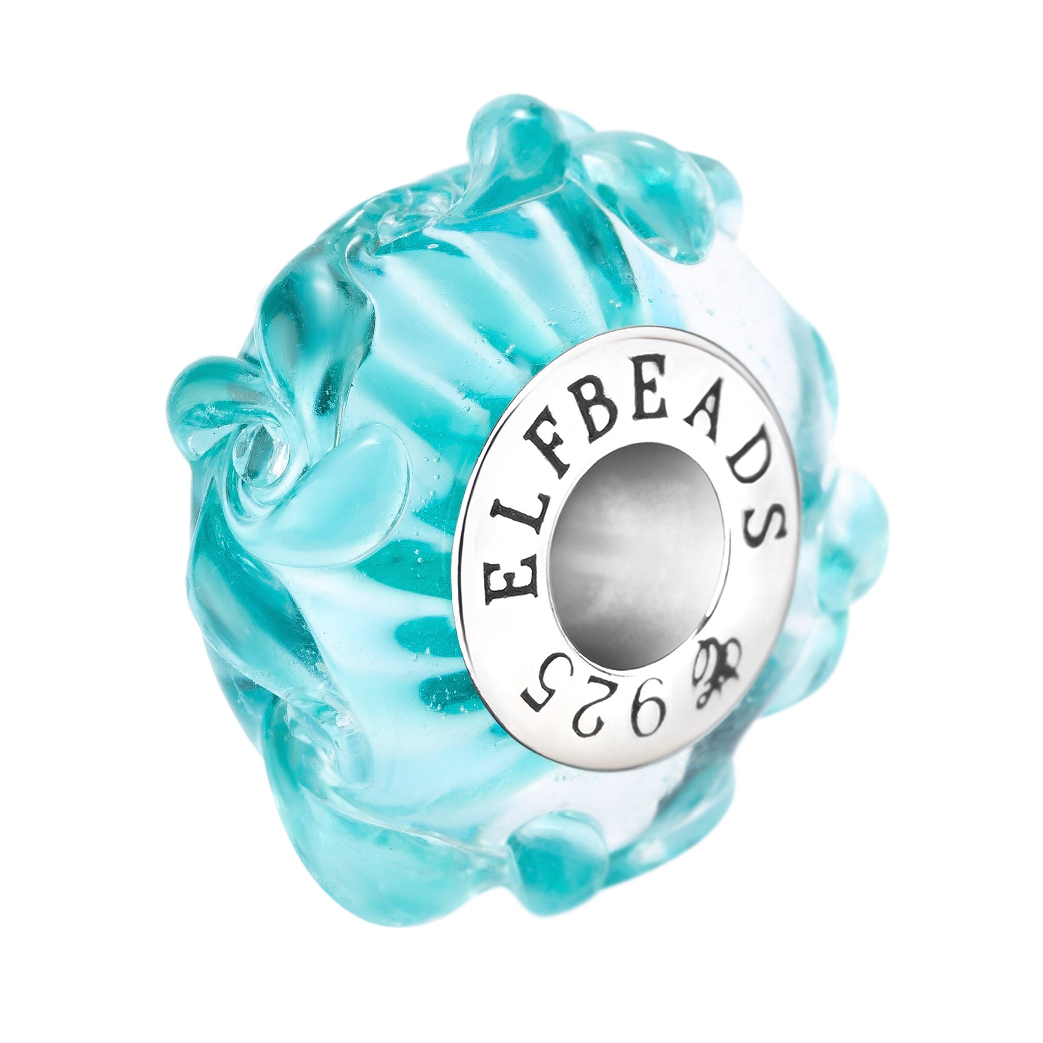 Elfbeads Blue Lagoon Wave Petals blue glass Bead by The Alternative Bead. Your official Elfbeads Retailer from Germany