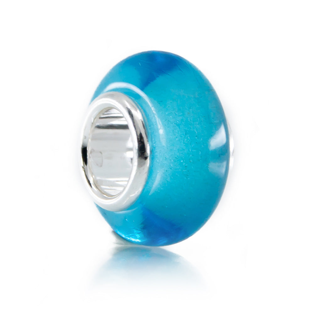 Aurora Charm Ocean Blue Glass Spacer blue glass Spacer by The Alternative Bead. Your official Aurora Charm Retailer from Germany