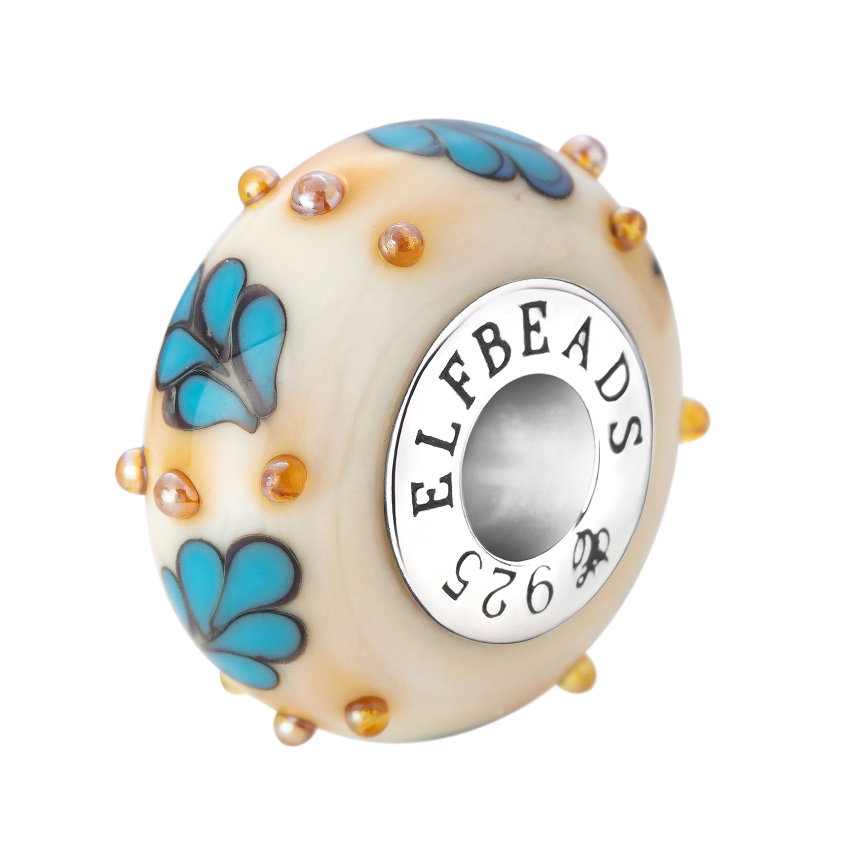 Elfbeads Blueberry Harvest Cream   Bead by The Alternative Bead. Your official Elfbeads Retailer from Germany