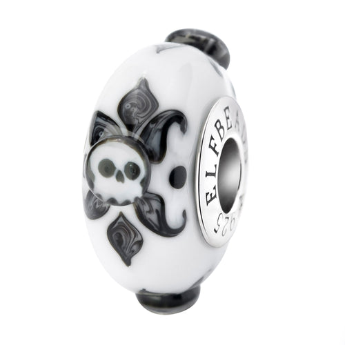 Elfbeads Bone Blossom black; white glass Bead by The Alternative Bead. Your official Elfbeads Retailer from Germany