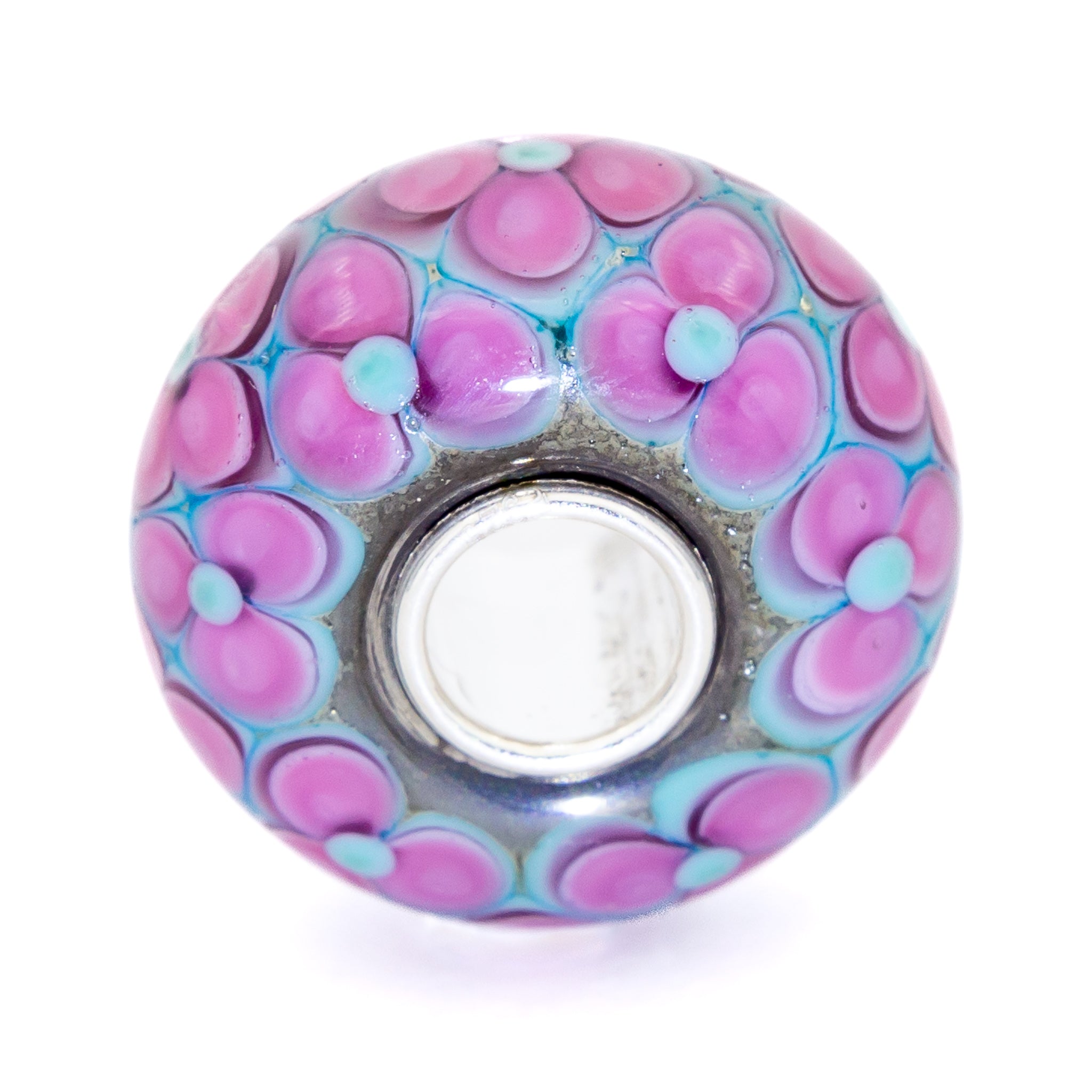 Elfbeads Bouganville Flowerstone purple; blue glass Bead by The Alternative Bead. Your official Elfbeads Retailer from Germany