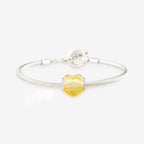 Praan Buttercup Heart Charm yellow crystal Bead by The Alternative Bead. Your official Praan Retailer from Germany