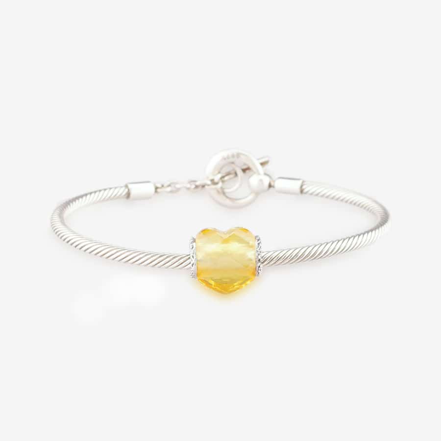 Buttercup Heart Charm