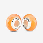 Praan Butterscotch Orange Cat’s Eye Stone Glass Stopper Charms orange natural-stone Stopper by The Alternative Bead. Your official Praan Retailer from Germany