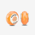 Praan Butterscotch Orange Cat’s Eye Stone Glass Stopper Charms orange natural-stone Stopper by The Alternative Bead. Your official Praan Retailer from Germany