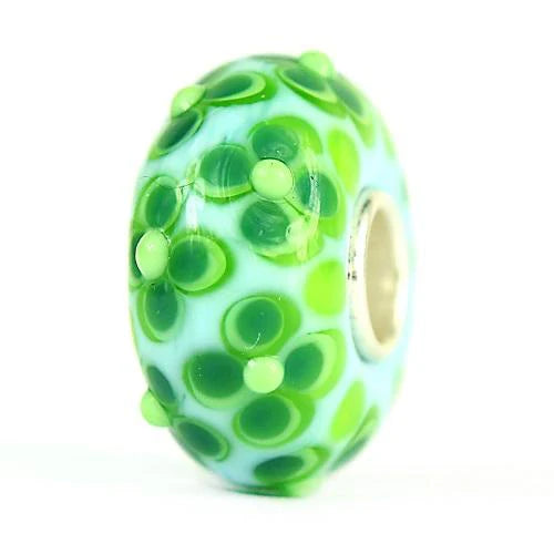 Elfbeads Clover Fieldstone green glass Bead by The Alternative Bead. Your official Elfbeads Retailer from Germany