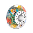 Elfbeads Carol's Ocean Dream Fractal blue; orange glass Bead by The Alternative Bead. Your official Elfbeads Retailer from Germany