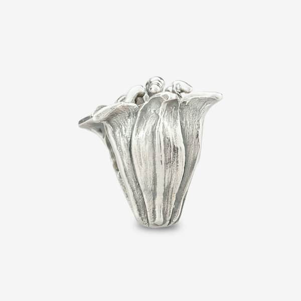 Praan Casa Blanca Lily charm silver sterling-silver Bead by The Alternative Bead. Your official Praan Retailer from Germany