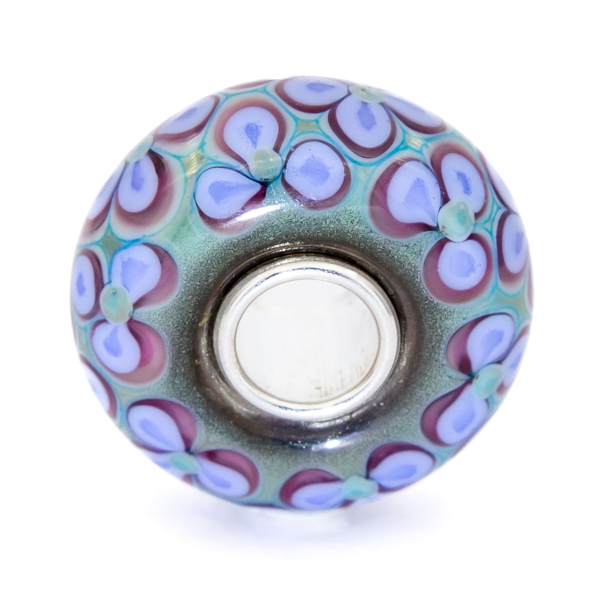 Elfbeads Ceramic Flowerstone blue glass Bead by The Alternative Bead. Your official Elfbeads Retailer from Germany