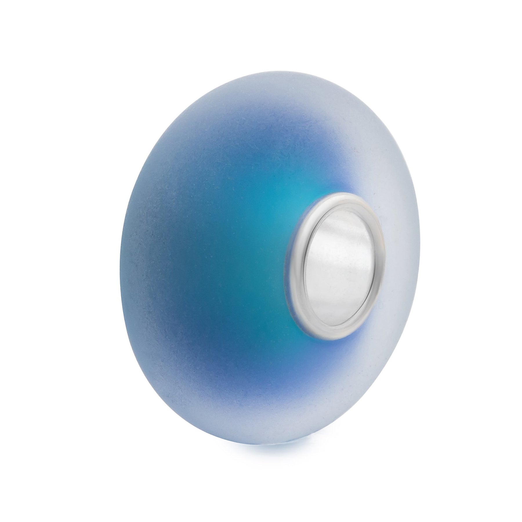 Elfbeads Cerulean Blue Frost blue; silver glass Bead by The Alternative Bead. Your official Elfbeads Retailer from Germany