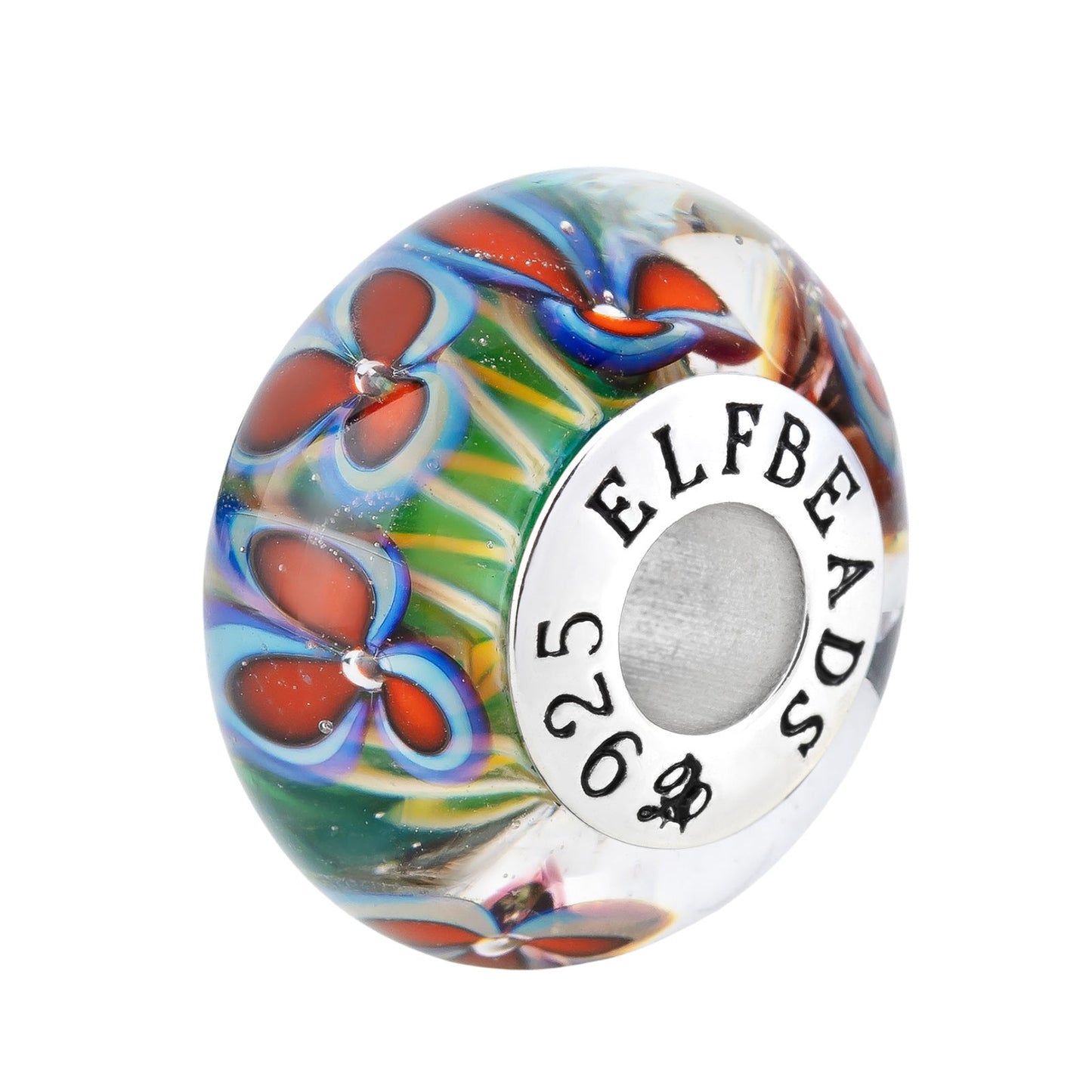  Elfbeads Cerulean Sunset Bloom Charm by The Alternative Bead 