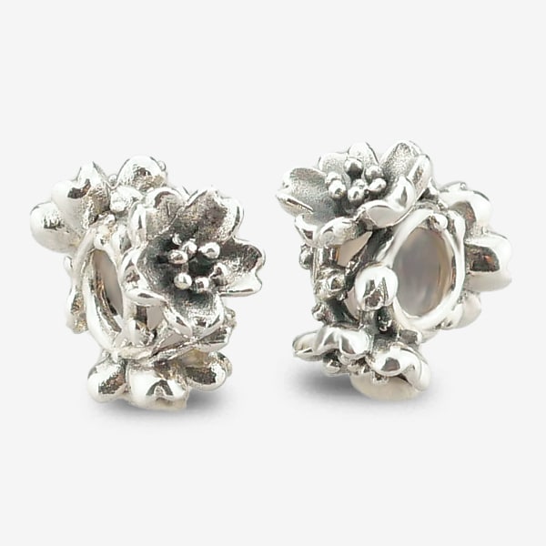 Praan Cherry Blossom Stopper Charms silver sterling-silver Stopper by The Alternative Bead. Your official Praan Retailer from Germany