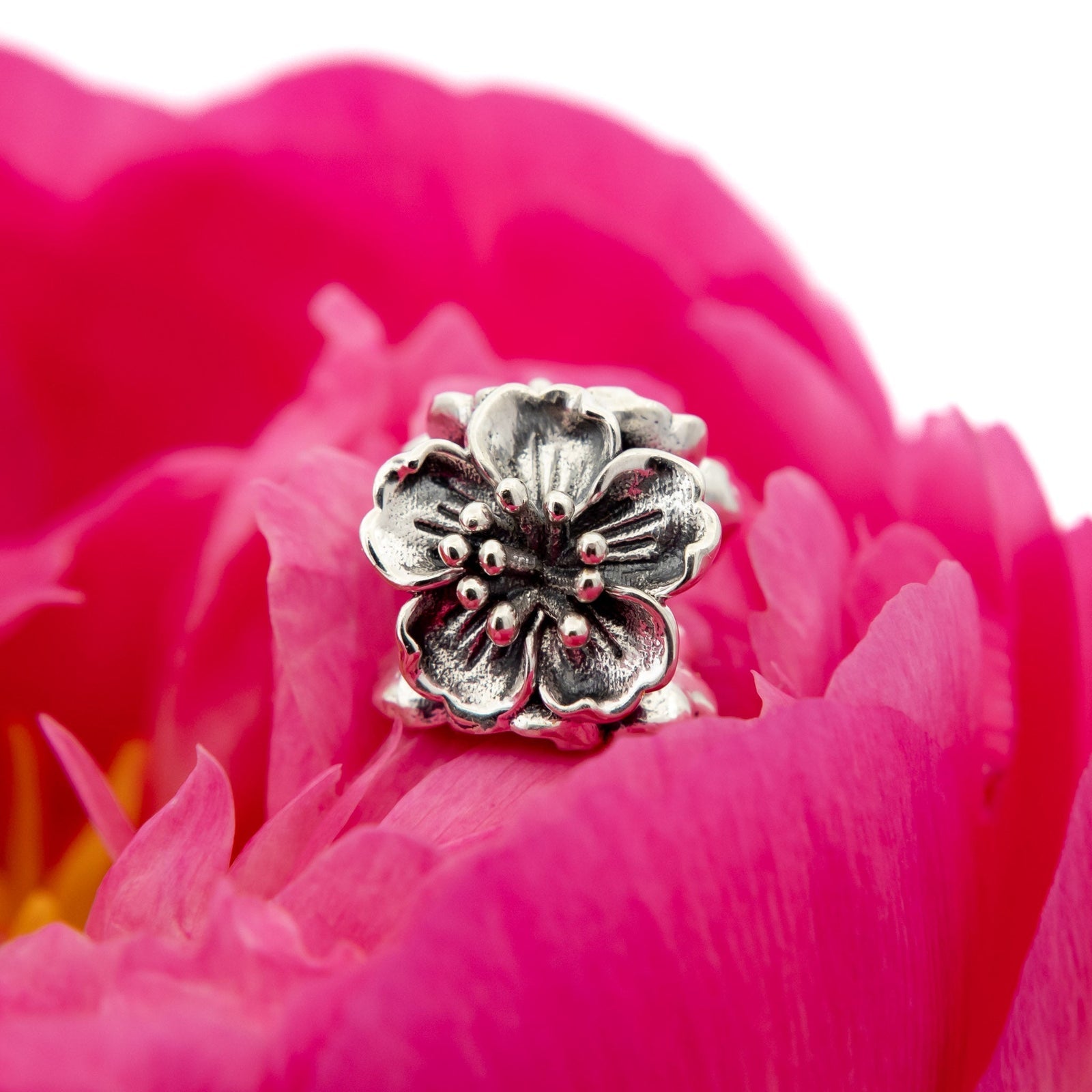 Elfbeads Cherry Blossoms silver sterling-silver Bead by The Alternative Bead. Your official Elfbeads Retailer from Germany