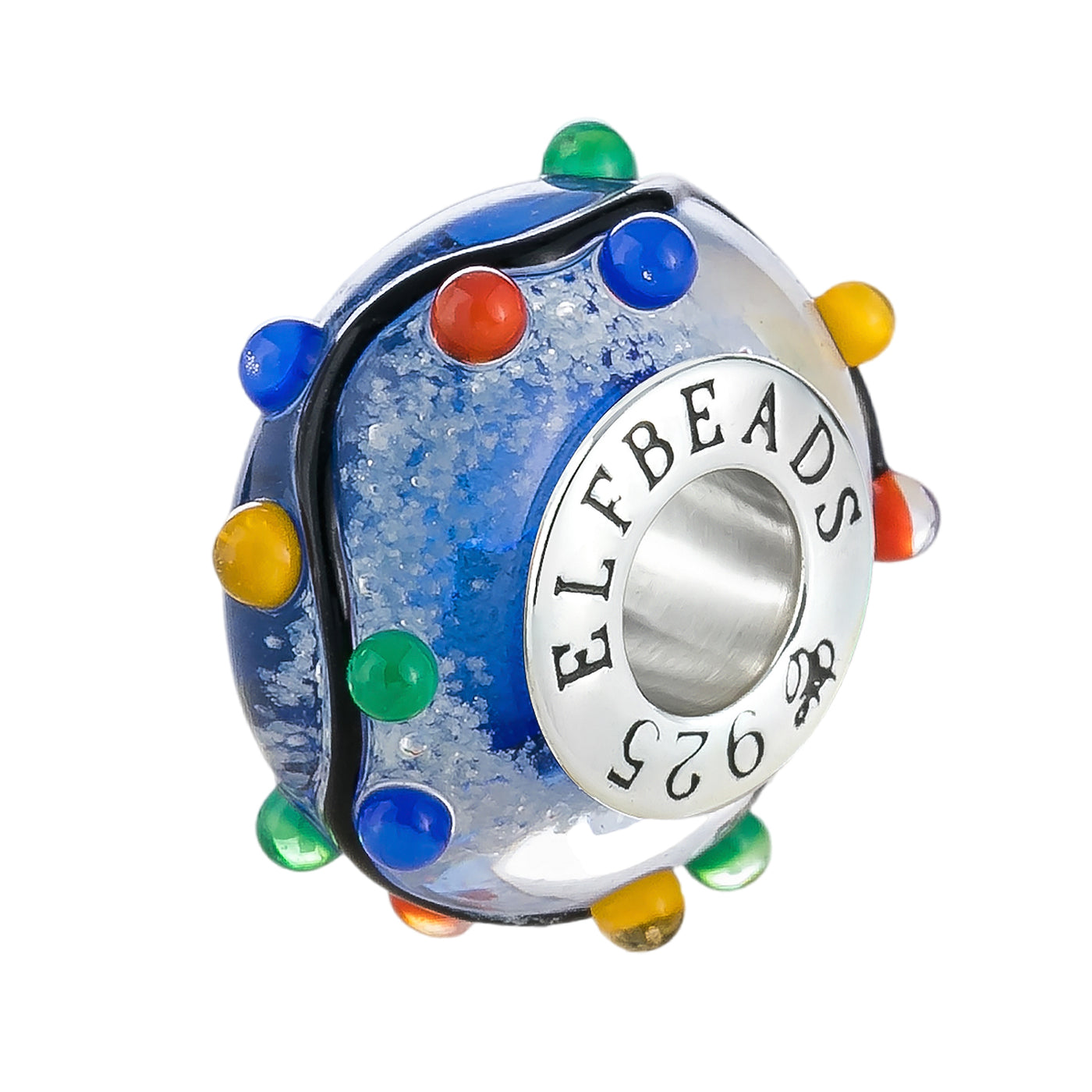 Elfbeads Christmas Lights Starlight Blue  glass Bead by The Alternative Bead. Your official Elfbeads Retailer from Germany