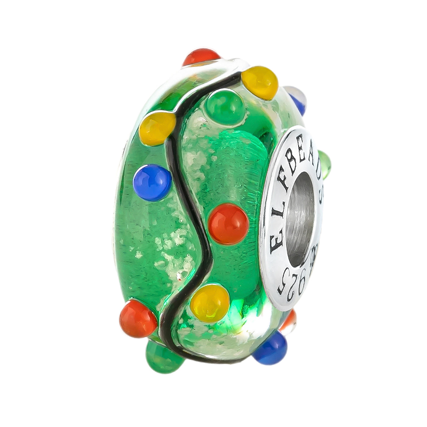 Elfbeads Christmas Lights Starlight Green  glass Bead by The Alternative Bead. Your official Elfbeads Retailer from Germany