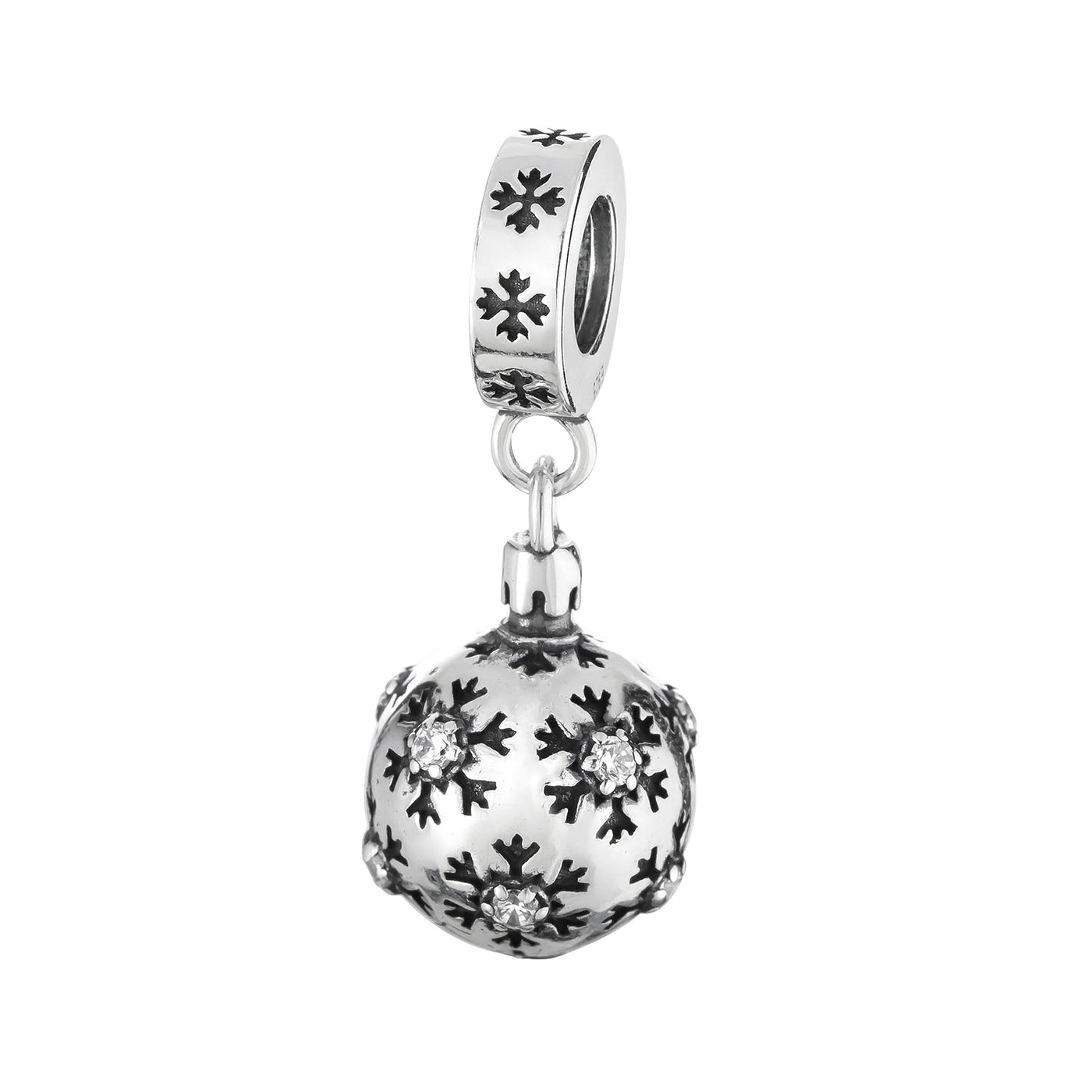 Elfbeads Christmas Snowflake Dangle silver sterling-silver Dangle by The Alternative Bead. Your official Elfbeads Retailer from Germany