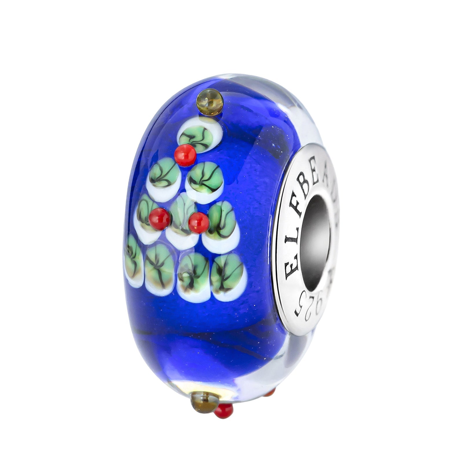 Elfbeads Christmas Tree Forest Magic silver; blue glass Bead by The Alternative Bead. Your official Elfbeads Retailer from Germany