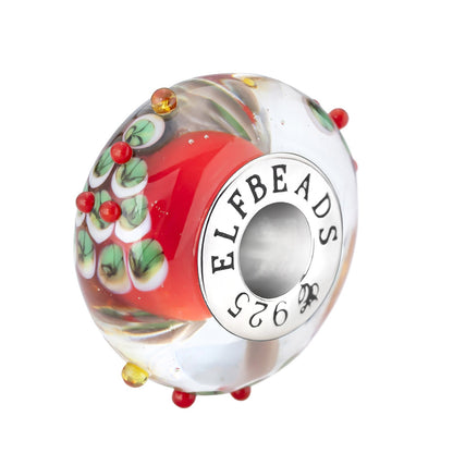 Silver; Red Elfbeads Christmas Tree Wonderland Celebration Charm by The Alternative Bead 