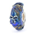 Elfbeads Cobalt Blue Golddust Lilies  glass Bead by The Alternative Bead. Your official Elfbeads Retailer from Germany