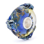 Elfbeads Cobalt Blue Golddust Lilies  glass Bead by The Alternative Bead. Your official Elfbeads Retailer from Germany
