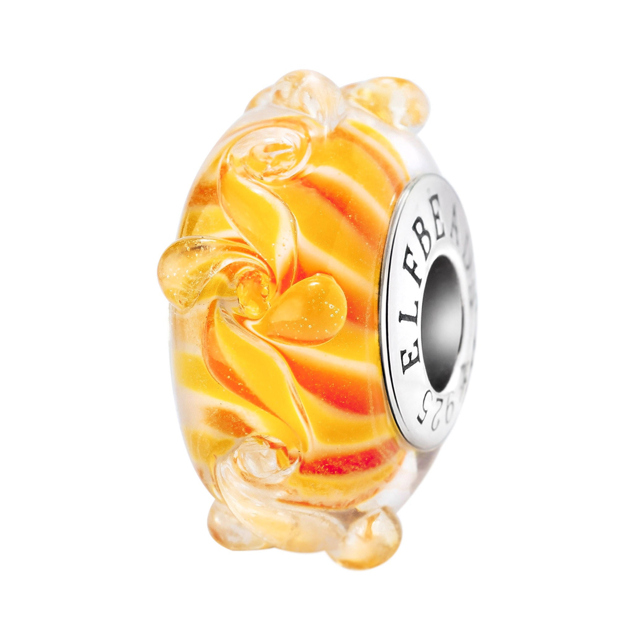 Elfbeads Coral Wave Petals orange; yellow glass Bead by The Alternative Bead. Your official Elfbeads Retailer from Germany