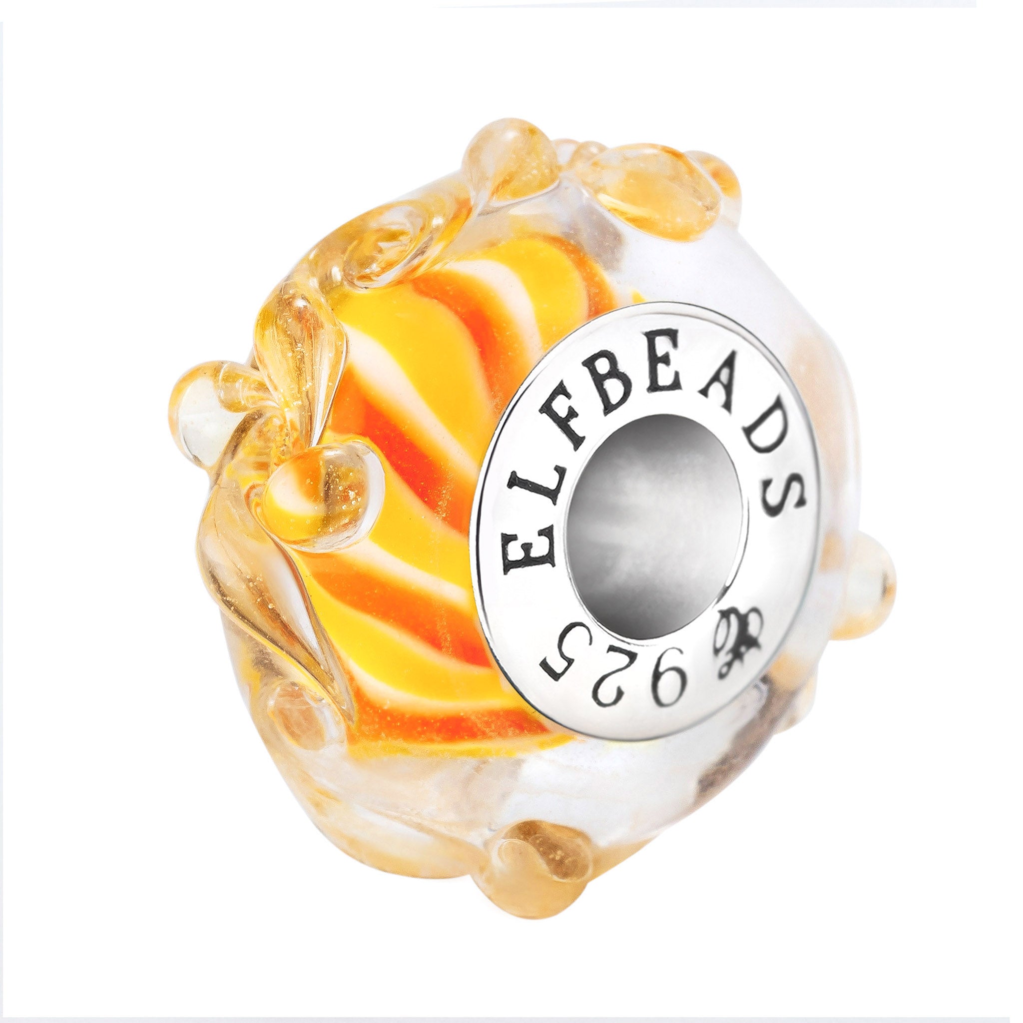 Elfbeads Coral Wave Petals orange; yellow glass Bead by The Alternative Bead. Your official Elfbeads Retailer from Germany