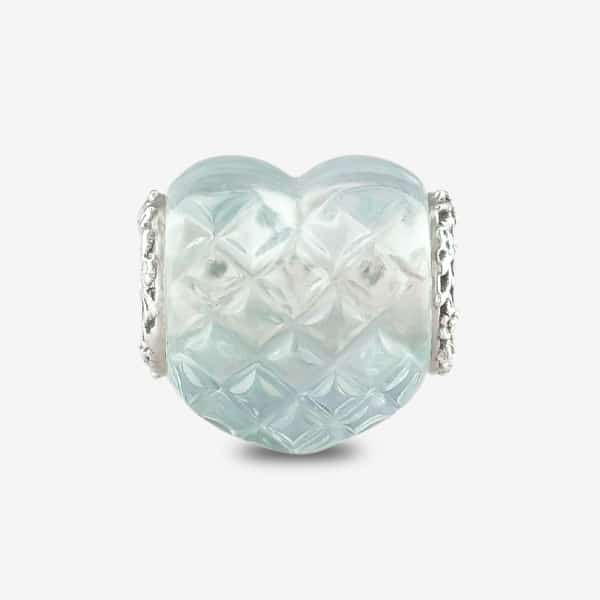 Praan Audrey Heart Charm blue crystal Bead by The Alternative Bead. Your official Praan Retailer from Germany