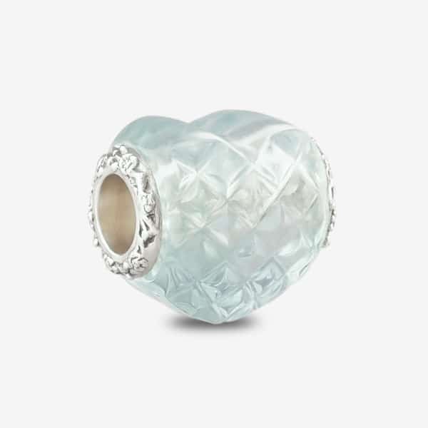 Praan Audrey Heart Charm blue crystal Bead by The Alternative Bead. Your official Praan Retailer from Germany