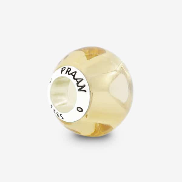 Praan Crystalline Yellow Cream yellow crystal Bead by The Alternative Bead. Your official Praan Retailer from Germany