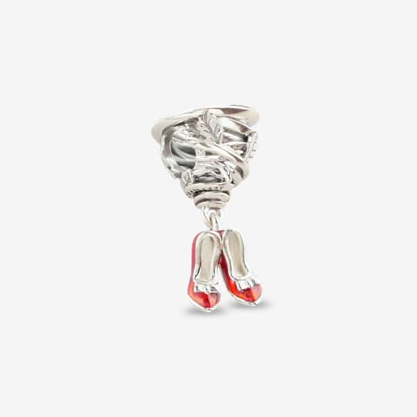 Praan Cyclone Rips Charm silver; red sterling-silver; enamel Bead by The Alternative Bead. Your official Praan Retailer from Germany