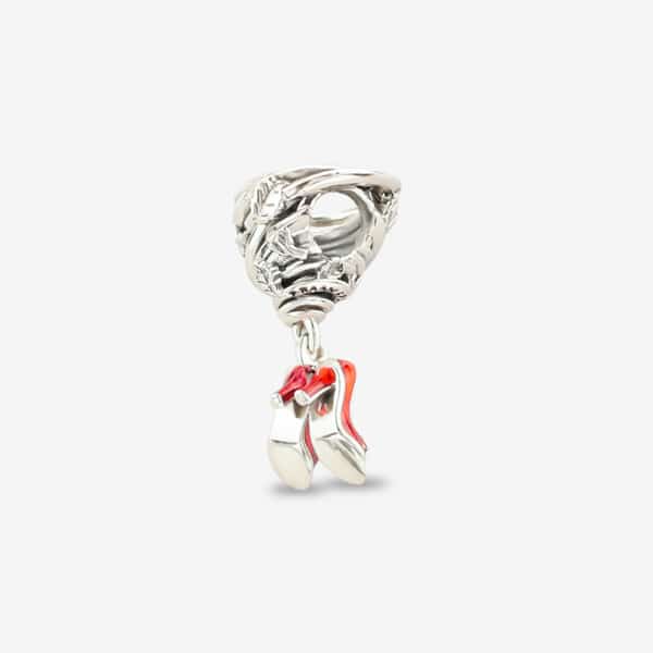 Praan Cyclone Rips Charm silver; red sterling-silver; enamel Bead by The Alternative Bead. Your official Praan Retailer from Germany