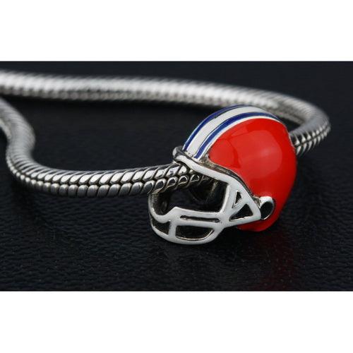 OHM Beads Football Helmet (Retired) (DG-1000)  sterling-silver Bead The Alternative Bead