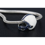 OHM Beads Football Helmet (Retired) (DG-1000)  sterling-silver Bead The Alternative Bead