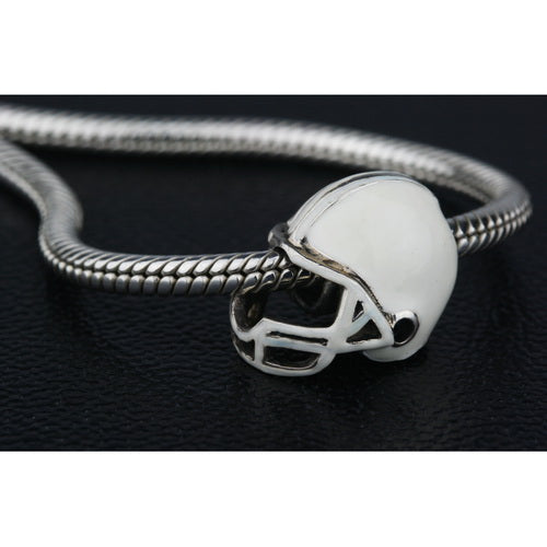 OHM Beads Football Helmet (Retired) (DG-1000)  sterling-silver Bead The Alternative Bead