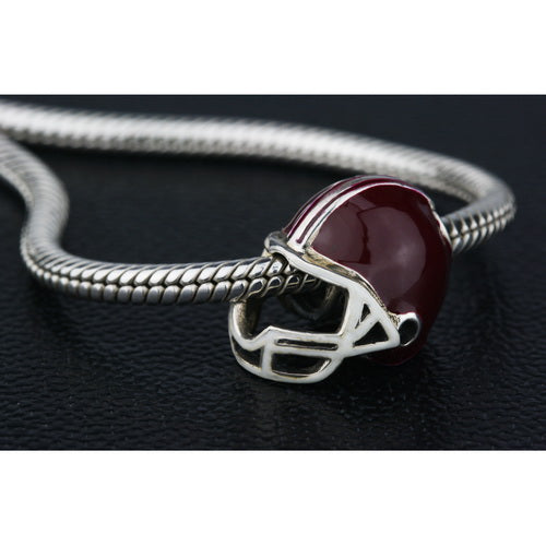 OHM Beads Football Helmet (Retired) (DG-1000)  sterling-silver Bead The Alternative Bead